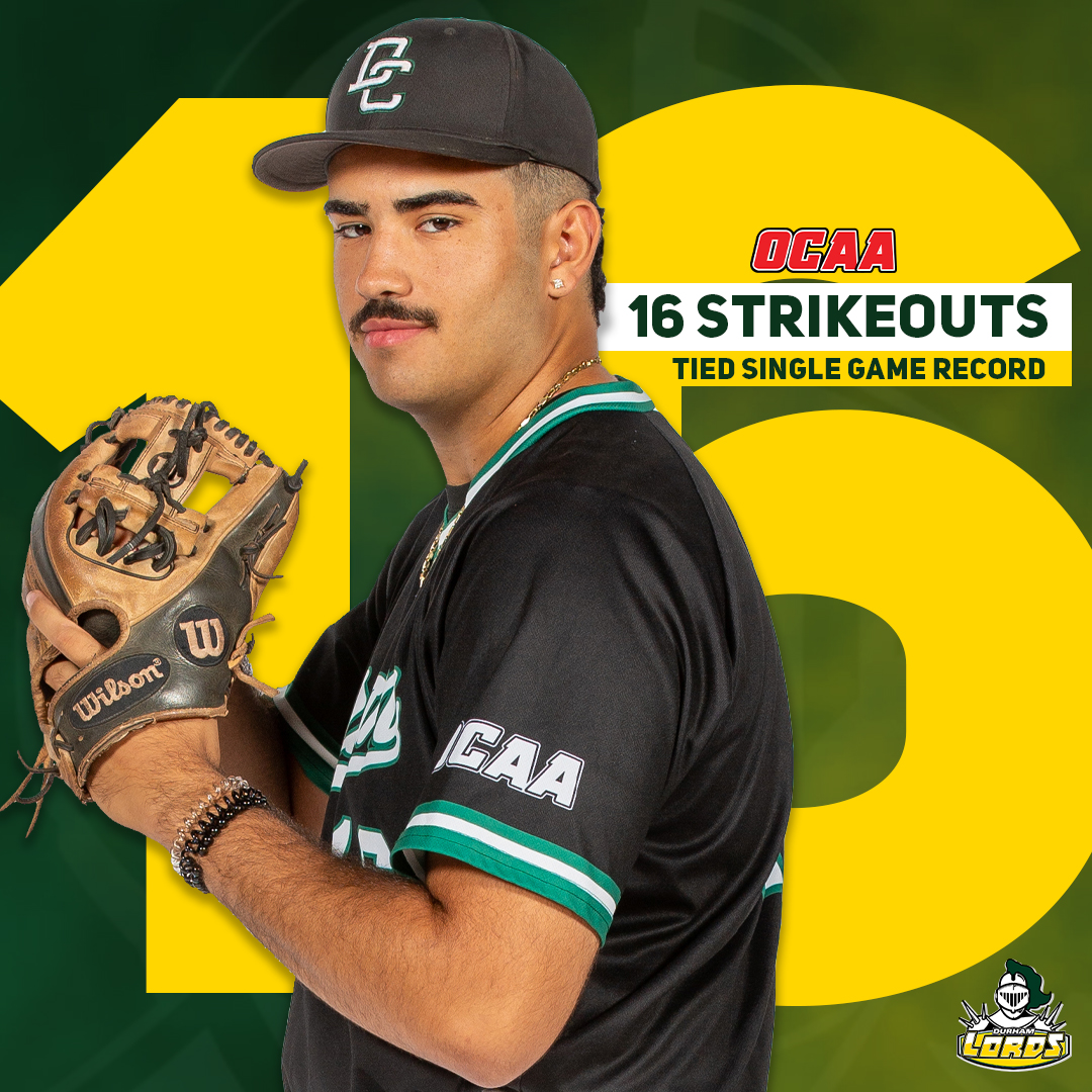 Nick King tied the OCAA record on Wednesday night for strikeouts thrown in a single game with 16 in a 9-0 win against the Seneca Sting.

Congratulations, Nick! ⚾🔥