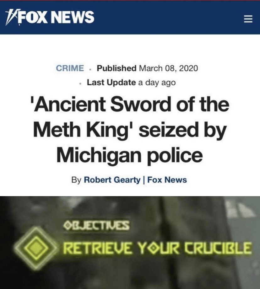 Ancient Sword of the Meth King' seized by Michigan police