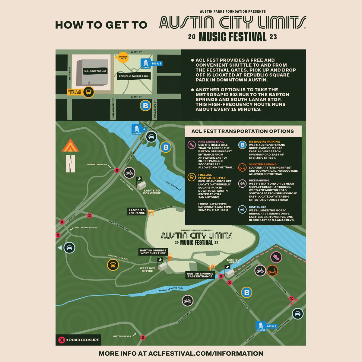 ACL Fest 2023 map