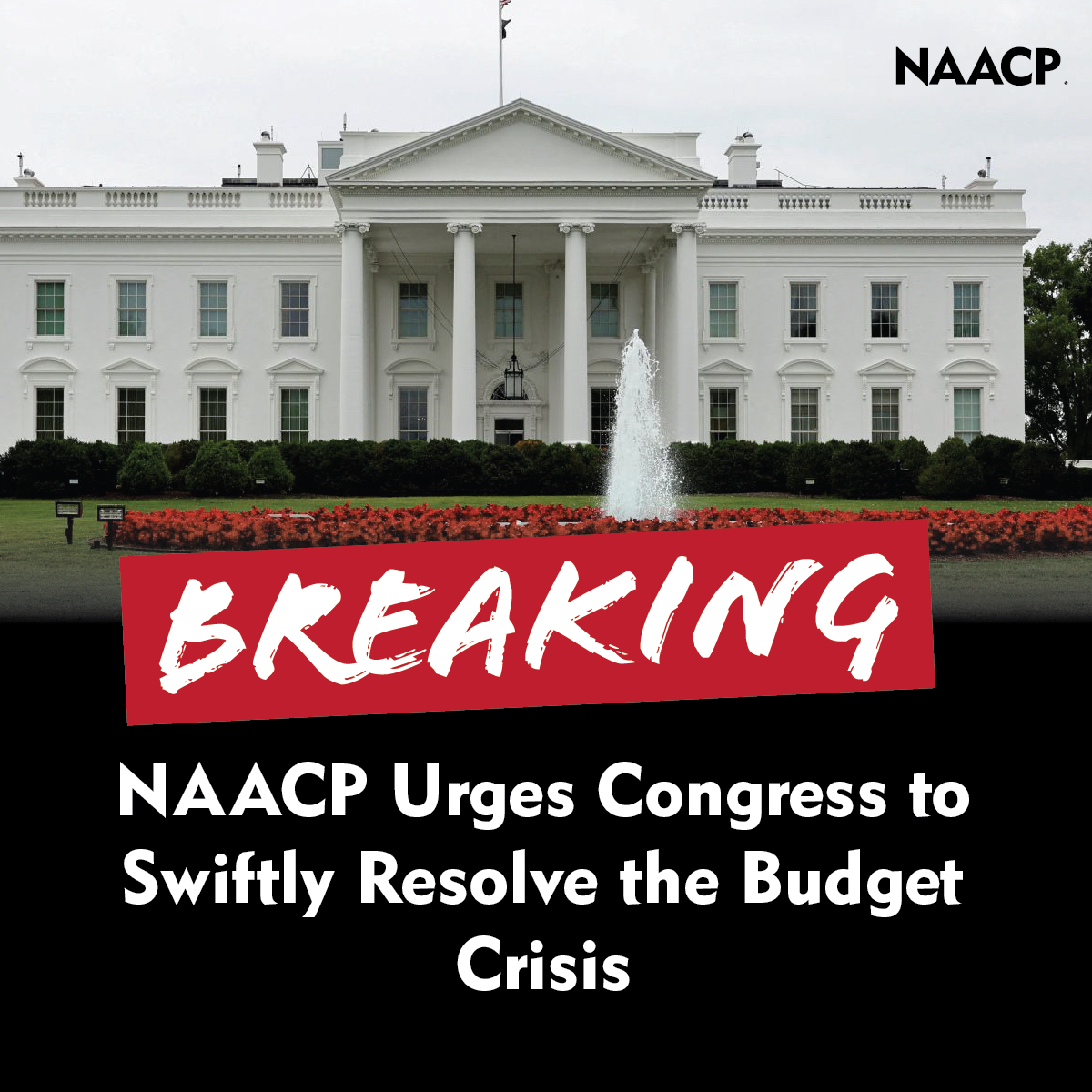 "We cannot put essential programs at risk and disproportionately jeopardize the well-being of countless Black families by allowing a government shutdown."

— NAACP President and CEO <a href="/DerrickNAACP/">Derrick Johnson</a>

Read our full statement: bit.ly/3PRPTgR
