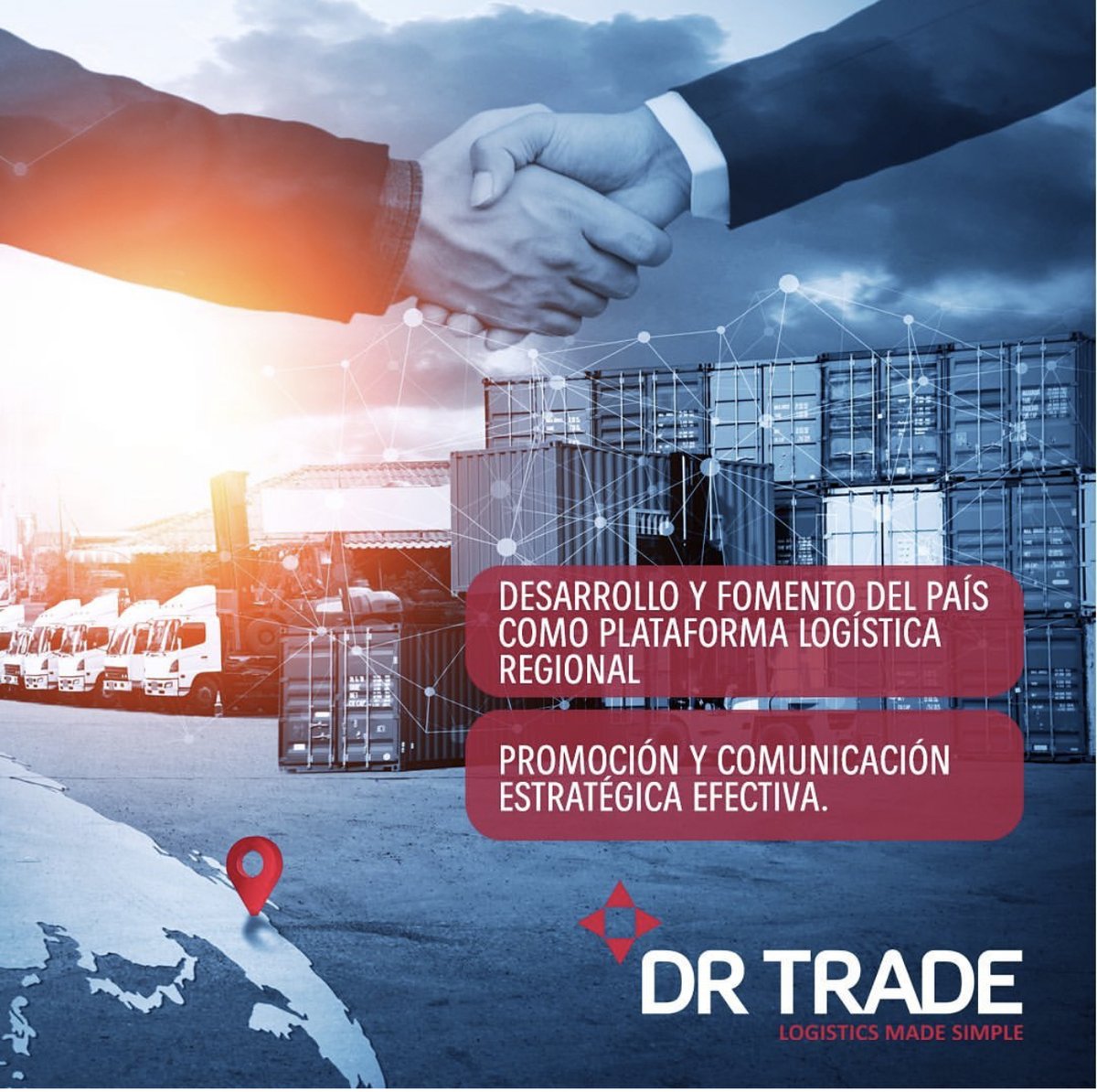 DRTradeLCS's tweet photo. La misión de #drtradelcs al pertenecer al Cluster Logístico RD es impulsar el crecimiento y la competitividad del sector logístico dominicano.
#lanuevalogistica https://t.co/3GK17SQDxl