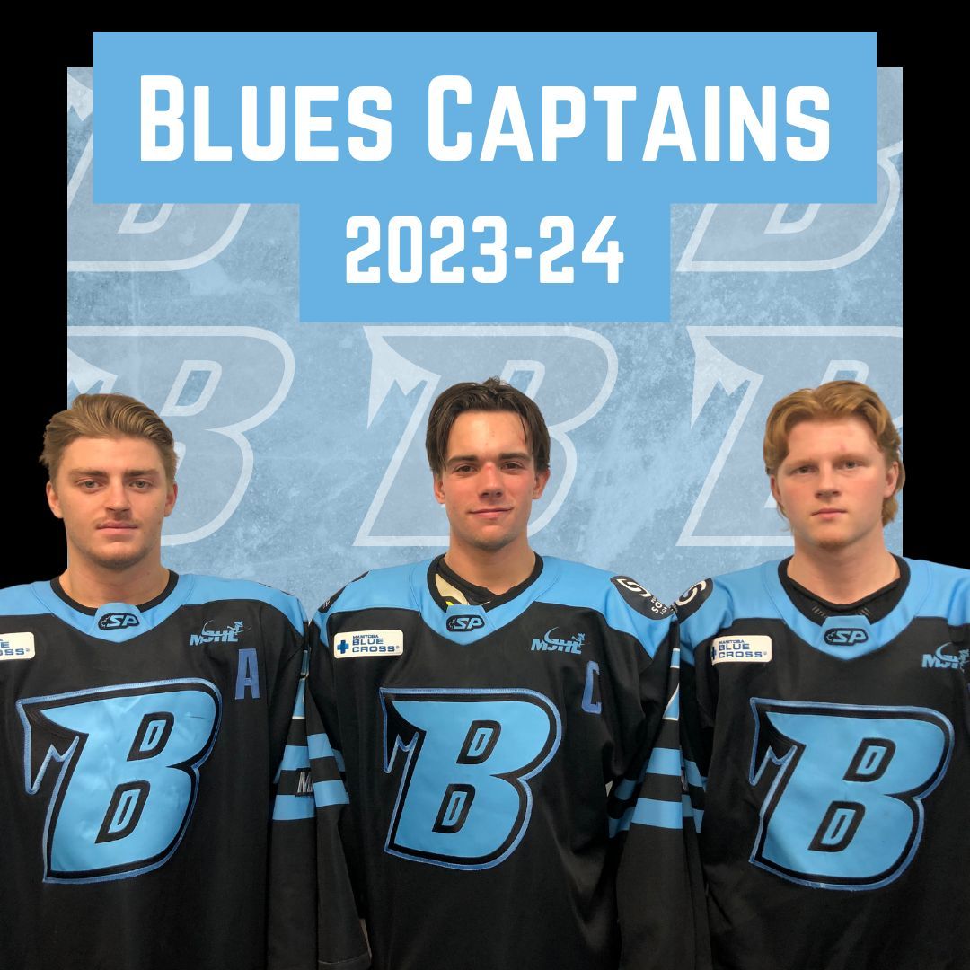 BluesWpg's tweet photo. Excited to share our Captains for the 2023-24 season! 
🔹 Tyler Dodgson (C)
🔹 Brycen Gair (A)
🔹 Matthew Schulmeister (A)

Cheer on our Captains and the Blues tomorrow at our home opener! 7:30 PM against Neepawa at the Hockey For All Centre. Let's go Blues! https://t.co/wzOjCEEUxU