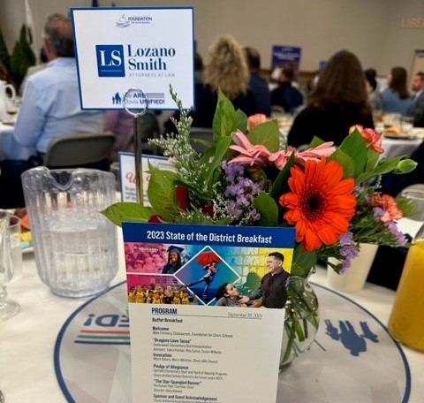 LozanoSmith's tweet photo. Our team attended Clovis Unified School District's 2023 State of the District Breakfast this morning. It’s exciting to hear about the promising initiatives the district continues to put in place for student success. https://t.co/251YQT9F5p