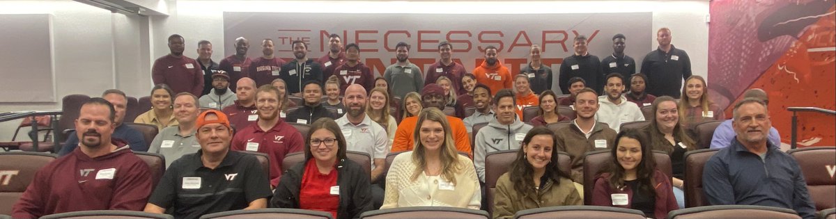 Welcome new employees! We are very😀 you chose to be a #Hokie. Thank you <a href="/coachfostervt/">Bud Foster</a> for sharing why you ❤️VT! #AthleticsOnboarding2023 <a href="/hokiesports/">HokieSports</a>