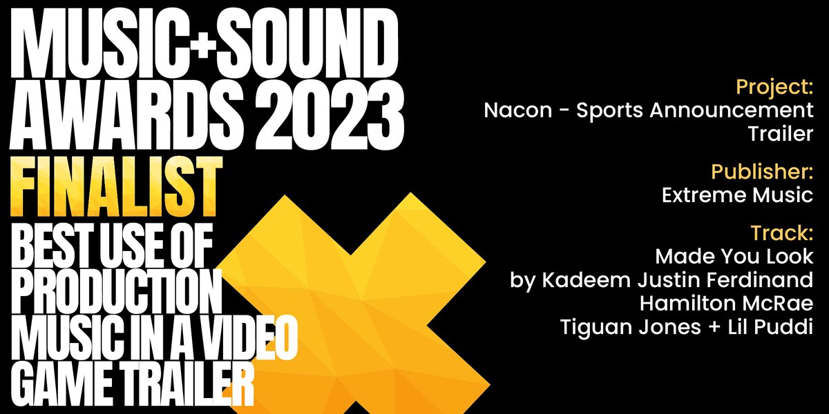 #MASAwards Finalist (1/5) <a href="/ExtremeMusic/">Extreme Music</a> - Nacon - Sports Announcement Trailer <a href="/Nacon/">Nacon</a>👏