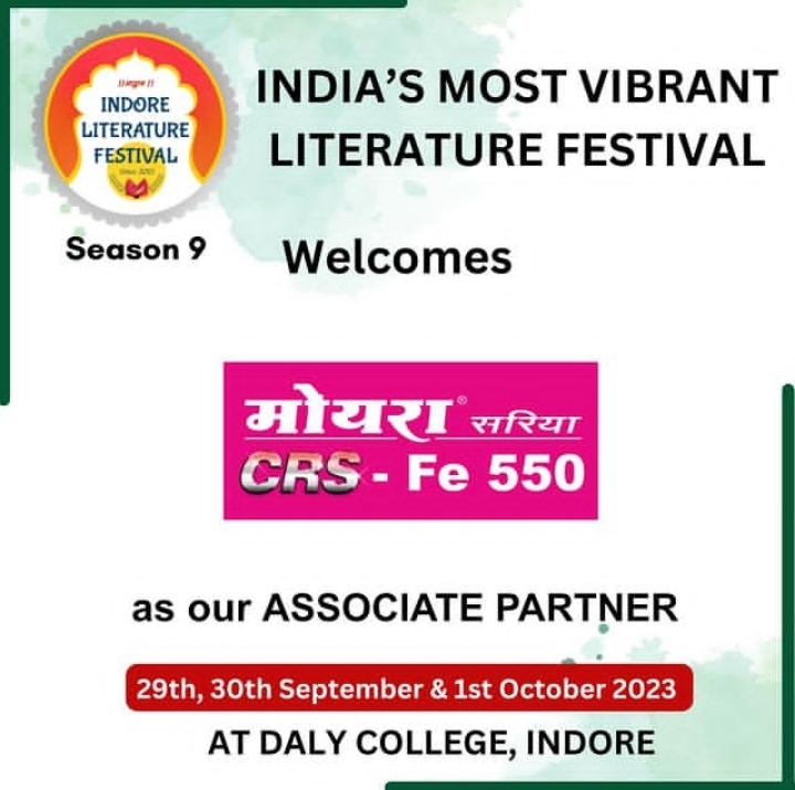 Indorelitfest's tweet photo. We are proud to welcome our Associate partner Moyra Sariya CRS to the Indore Literature Festival Season 9. India's most Vibrant Lit fest is back!! with season 9 "Where we Inspire, Create, and Explore" #indorelitfest2023 #hellohindustan #poetry #books #openmic @dcindore https://t.co/KllgPcFyO5