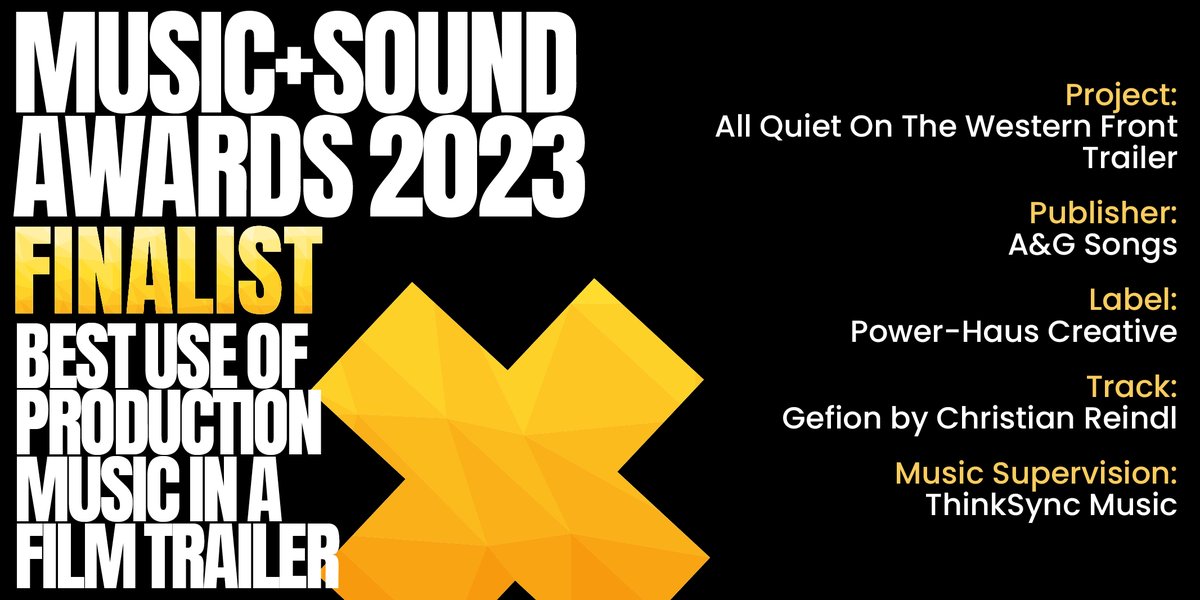 Music+Sound Awards (@masawards) on Twitter photo #MASAwards Finalist (1/6) <a href="/haus_power/">Power-Haus Creative</a> <a href="/agsync/">A&GSync</a> - All Quiet On The Western Front - Trailer <a href="/itsChrisReindl/">Christian Reindl</a> <a href="/allquietmovie/">All Quiet On The Western Front</a>👏 #MASAwards Finalist (1/6) <a href="/haus_power/">Power-Haus Creative</a> <a href="/agsync/">A&GSync</a> - All Quiet On The Western Front - Trailer <a href="/itsChrisReindl/">Christian Reindl</a> <a href="/allquietmovie/">All Quiet On The Western Front</a>👏