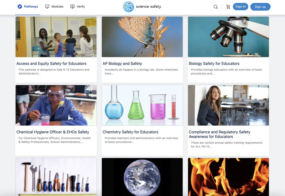 🔬Elevate your science and lab safety skills with Science Safety's comprehensive courses! Explore our diverse pathways and modules tailored to your needs.🔬 bit.ly/3H3ej2R #CTE #STEAM #highschool #middleschool #science