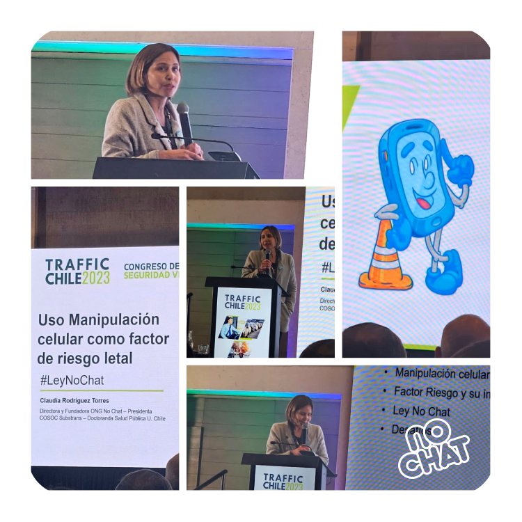 EN TRAFFIC CHILE 2023! Claudia Rodríguez, directora ejecutiva de nuestra ONG y presidenta del Cosoc de la Subtrans, expuso en el Congreso de Seguridad Vial sobre distracción como factor de riesgo letal y la #LeyNoChat. Más detalles del evento en el link: n9.cl/3c3cx