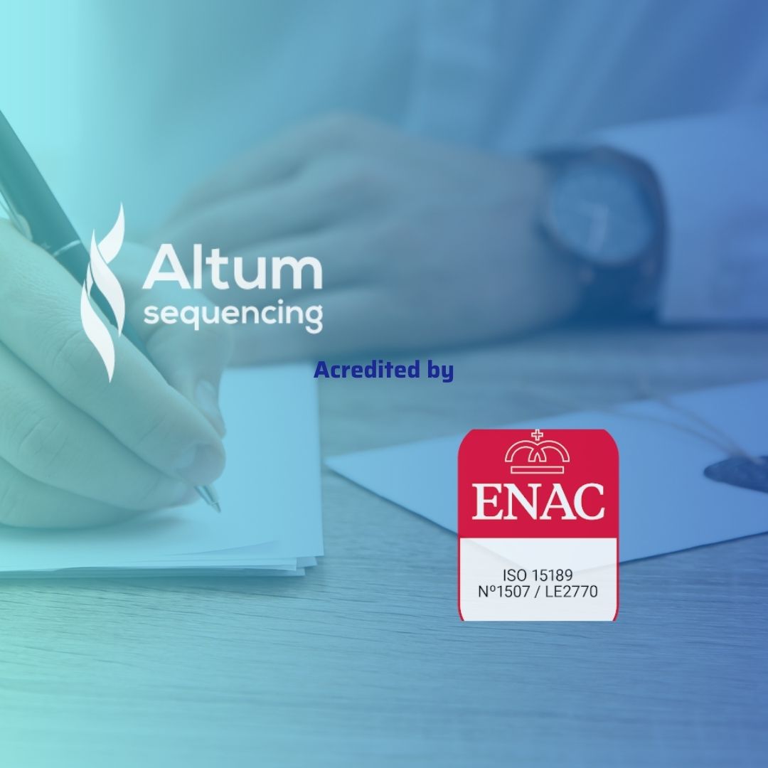 We are very excited to communicate that the Altum Sequencing clinical laboratory has been accredited under the standard ISO15189 by ENAC.

This accreditation includes the Next Generation Sequencing panel related to myeloid neoplasms in Onco-hematology.