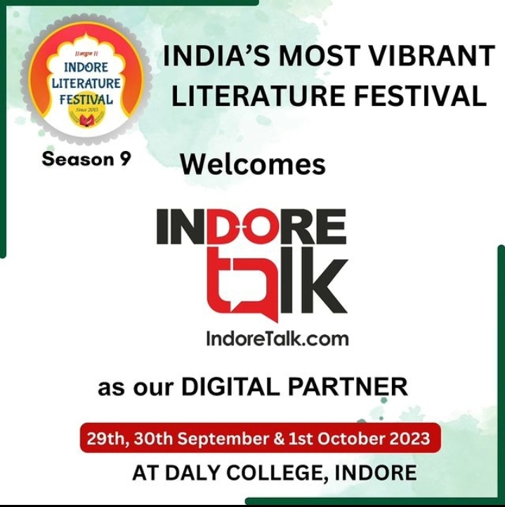 Indorelitfest's tweet photo. We are proud to present our Digital partner Indore Talk to the Indore Literature Festival Season-9. India's most Vibrant Lit fest is back!! with season 9, "Where imagination meets reality" #indorelitfest2023 #hellohindustan #poetry #books #art #openmic https://t.co/9d4NRrf9uJ