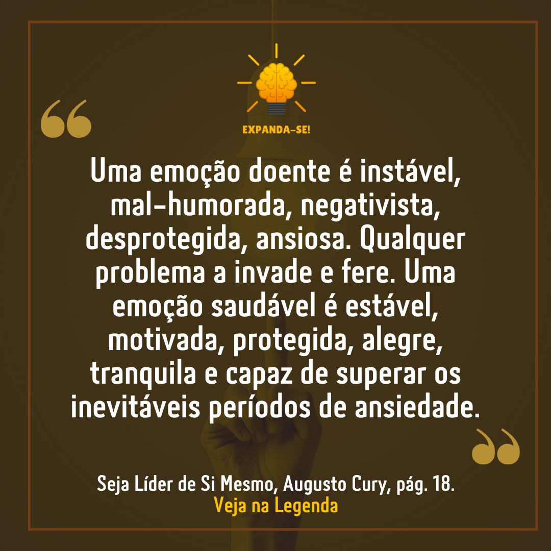 gabriel_drf's tweet photo. Uma #emoção #doente é instável, mal-humorada, #negativista, #desprotegida, #ansiosa. Qualquer #problema a invade e fere. ...
Seja #Líder de Si Mesmo, por #AugustoCury 👇
https://t.co/5eyRCa9KOp https://t.co/PpslE7TxZN