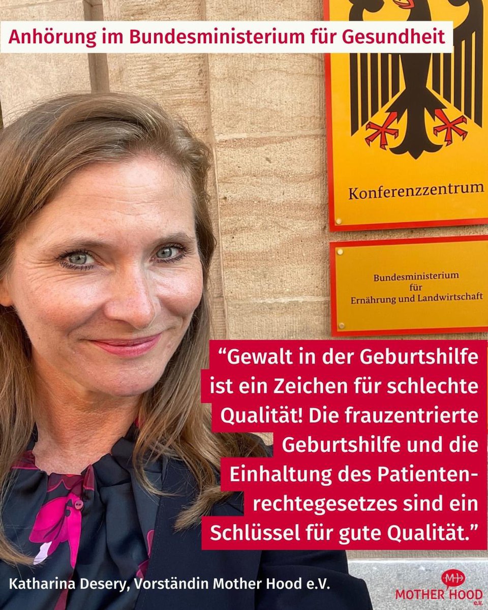 Katharina Desery (@kdesery) on Twitter photo Dienstag wurde ich für <a href="/Verein_MH/">Mother Hood e.V.</a> im <a href="/BMG_Bund/">Bundesgesundheitsministerium</a> zu unserer Stellungnahme zum Aktionsplan der Bundesregierung „Umsetzung Gesundheitsziel Geburt“ angehört.
mother-hood.de/aktuelles/akti…
#sichereGeburt #GesundheitRundUmDieGeburt #NationalesGesundheitsziel #bessereGeburtshilfe Dienstag wurde ich für <a href="/Verein_MH/">Mother Hood e.V.</a> im <a href="/BMG_Bund/">Bundesgesundheitsministerium</a> zu unserer Stellungnahme zum Aktionsplan der Bundesregierung „Umsetzung Gesundheitsziel Geburt“ angehört.
mother-hood.de/aktuelles/akti…
#sichereGeburt #GesundheitRundUmDieGeburt #NationalesGesundheitsziel #bessereGeburtshilfe