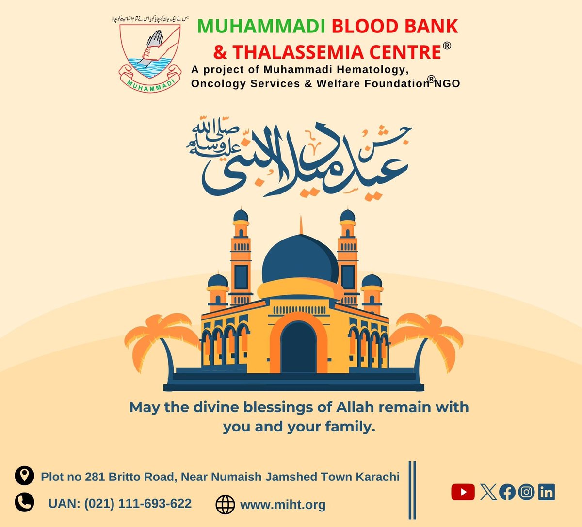 NgoMuhammadi's tweet photo. May Allah’s Rahmat shine on you and help you achieve every goal in your life. We wish you a blessed and prosperous Eid-e-Milad-Un-Nabi. 

Let's also remember those battling thalassemia and pray for their strength and well-being.

#12RabbiulAwwal #thalassemia  #12rabiulawal https://t.co/oWJHNC478J