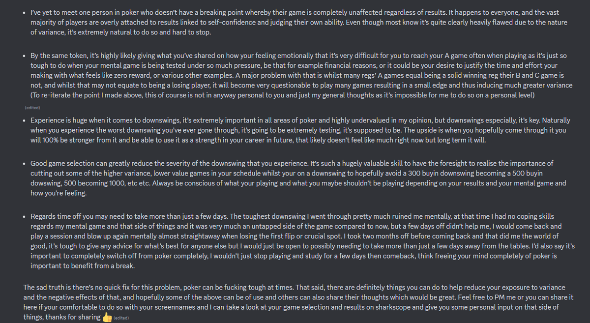 One of our members in <a href="/cncpoker/">CNC Poker - Coaching & Community</a> shared his struggles regards variance in our community yesterday and thought I'd share my response here to hopefully benefit someone else who's struggling on a downswing at the moment.