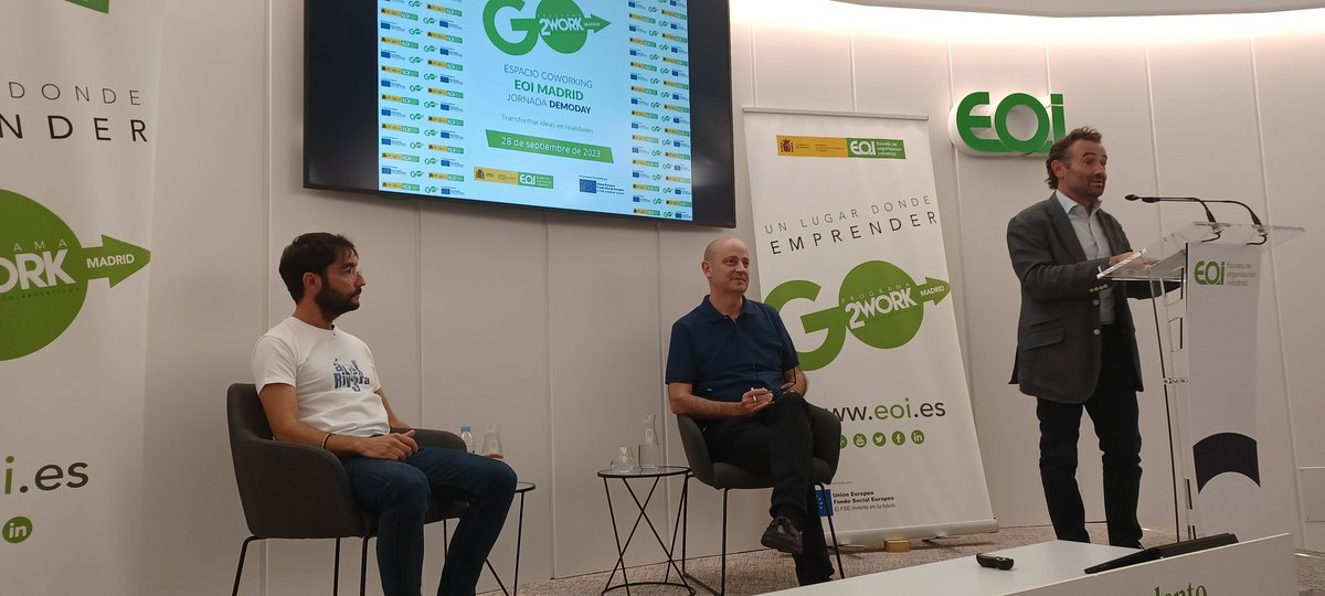 Arranca el evento #Demoday del #CoworkingMadrid <a href="/eoi/">EOI</a> 
con <a href="/msgalindo/">miguelsanchezgalindo</a> y <a href="/SilviaLorent/">Silvia Lorente</a>
Una tarde en la que conoceremos la evolución de los 12 proyectos #emprendedores de esta edición. 
¡Vamos!