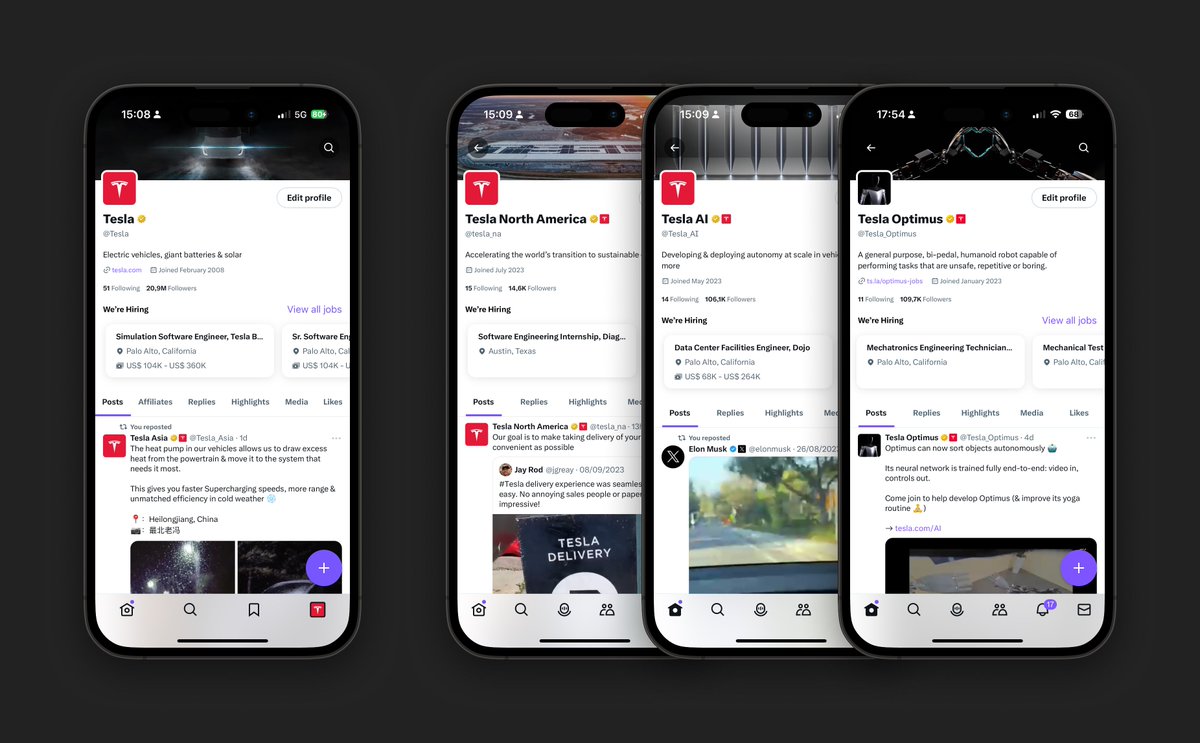 TeslaRecruiting's tweet image. You can now view open Tesla roles directly on our profiles
