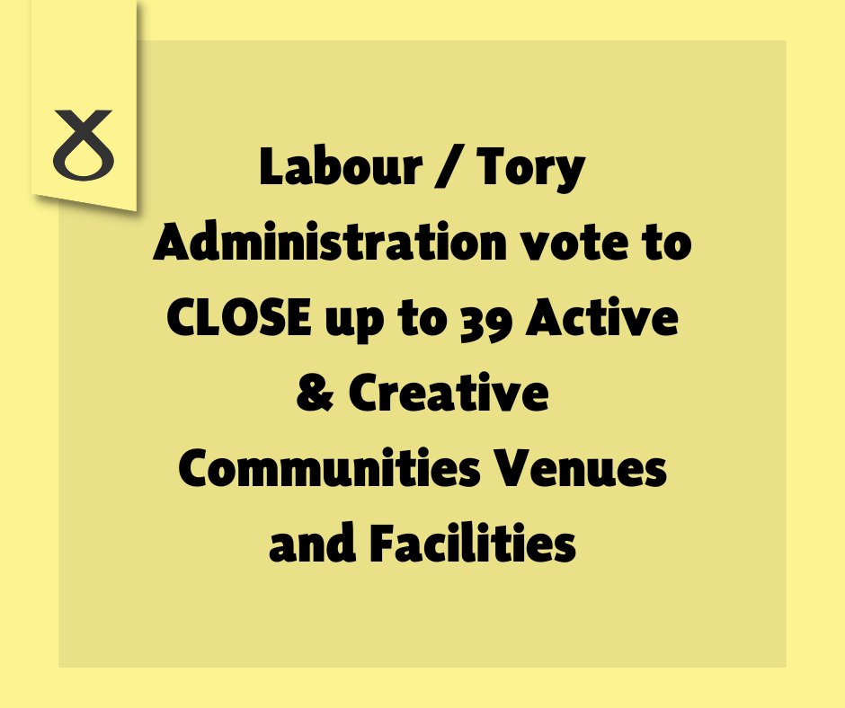 Today we saw the Labour and Tory Administration vote to shut down 39 of North Lanarkshire’s Active and Creative Communities facilities with the help of an Independent Councillor.