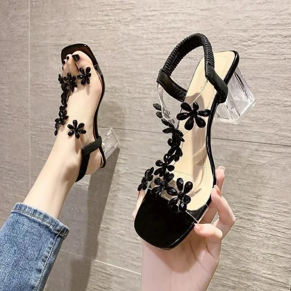 Step into style with these stunning Women's Crystal Flower Decoration Chunky Heel Peep Toe Elastic Band Shoes!
.
🛒Shop Now: wclfashionsoasis.com
.
#FashionGoals #CrystalHeels #ElegantFootwear #PeepToeHeels #ShoeObsession #womenshoes #shoes #fashion #shoesaddict #sexy #giral