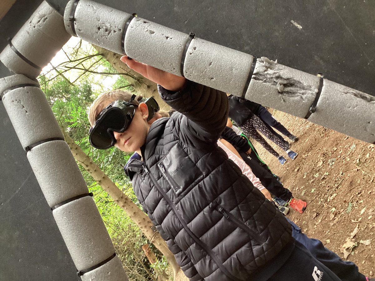 whcps's tweet photo. Seeing the sights on sensory trail… #blackoutgoggles #Boreatton #WHCYear6 Abseiling next… https://t.co/qdab38JZwj