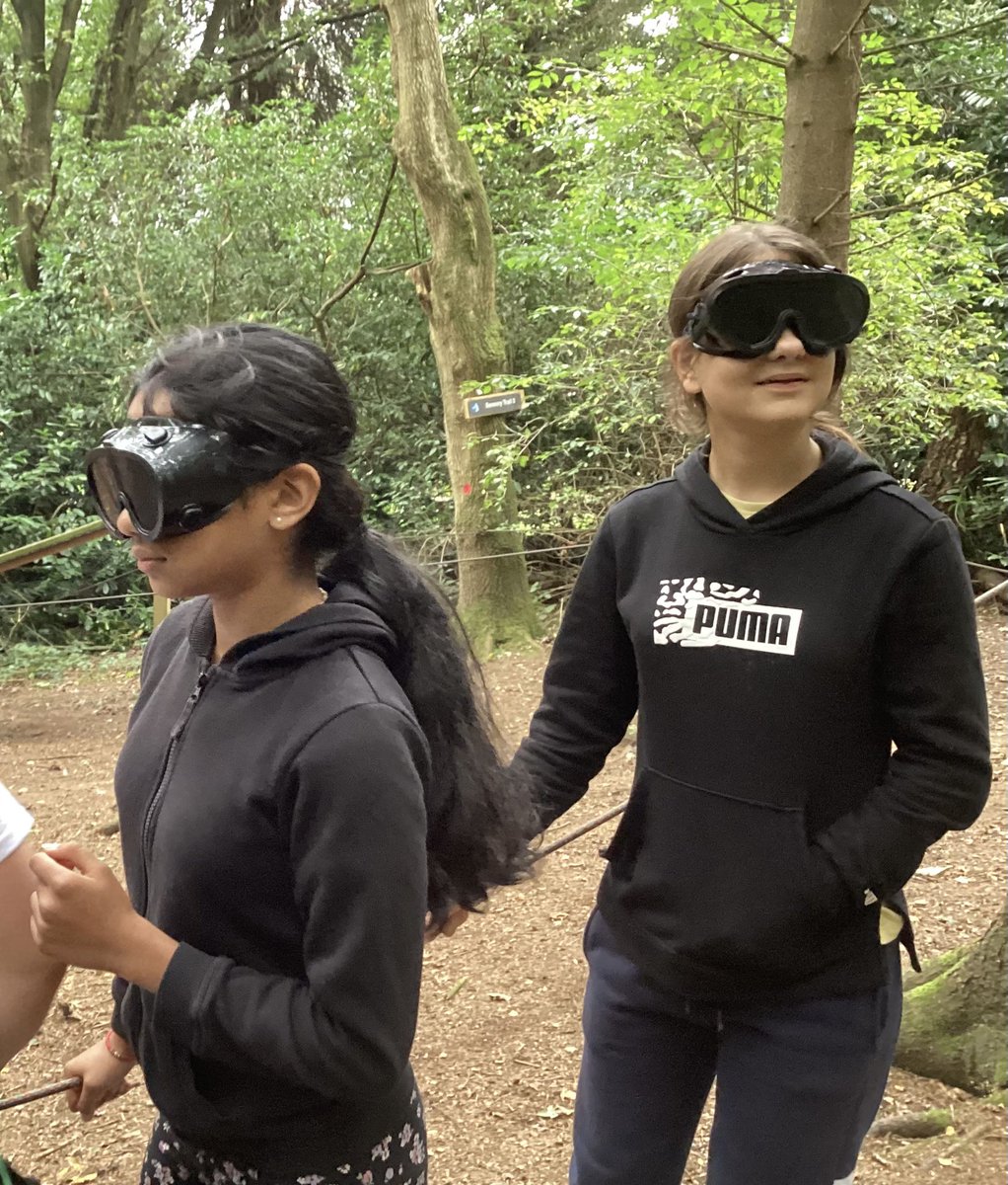 whcps's tweet photo. Seeing the sights on sensory trail… #blackoutgoggles #Boreatton #WHCYear6 Abseiling next… https://t.co/qdab38JZwj