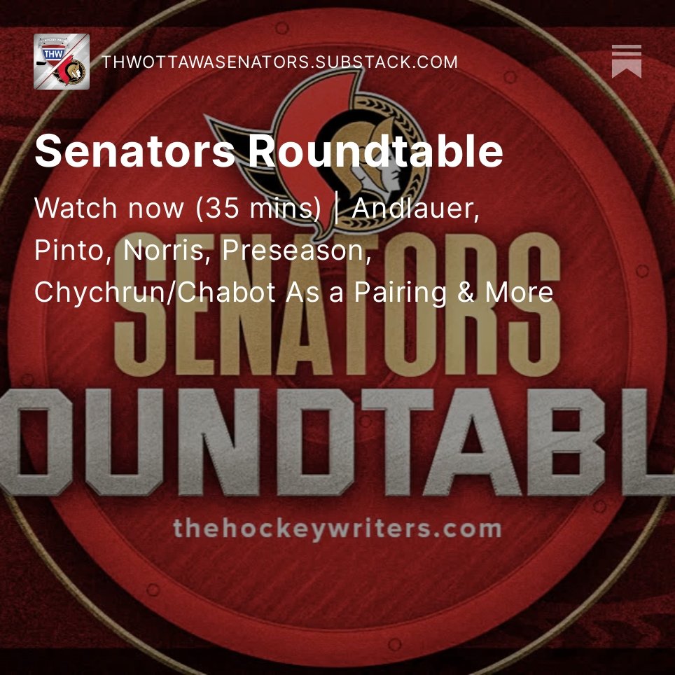 THW_Senators's tweet photo. On this episode we discuss Andlauer's first week as owner of the Senators, storylines from the preseason so far, the ongoing Shane Pinto contract saga, the status of Josh Norris, and more.

Available here👇 or your preferred listening platform!
https://t.co/0CnuxyP8LC https://t.co/rvp0FK7Qjr