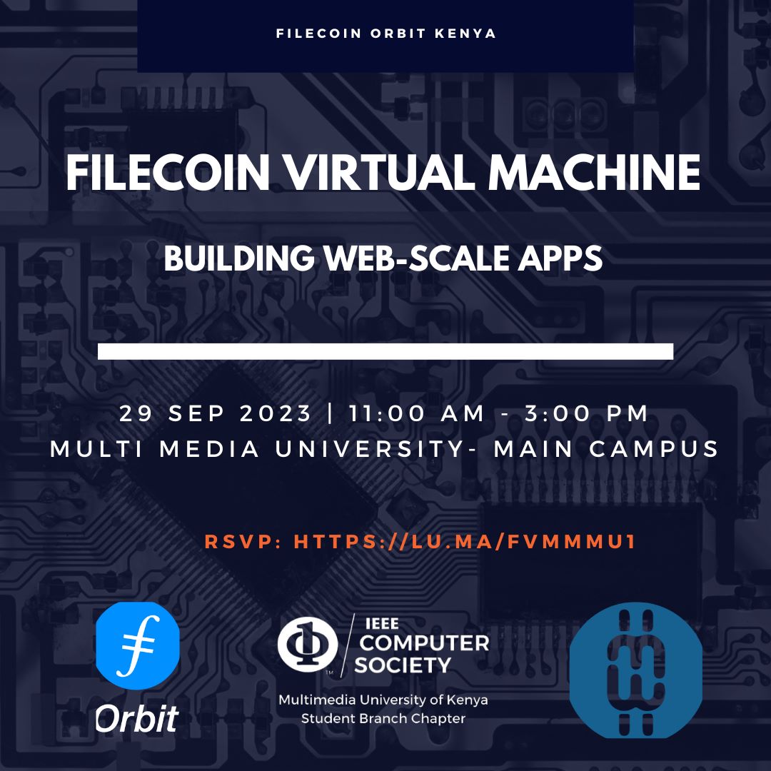 🚀 *Web3 Wonder Reminder*: Get Ready for an Awesome Day with Filecoin! 🌟 *T-1*

📅 Date: *Tomorrow - Friday, Sept 29*
🕒 Time: *10 AM - 3 PM*
🏛️ Where: *MMU ADMIN Hall*

🎟️ *Don't Forget Your Ticket*: lu.ma/fvmmmu1]
<a href="/FilecoinKe/">Filecoin Kenya community</a>