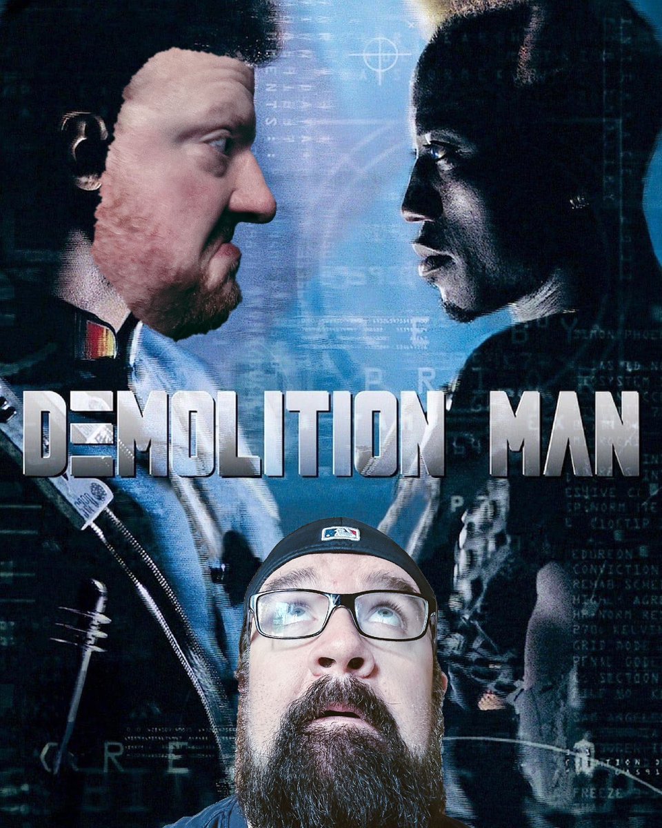 AvidIndoorzmen's tweet photo. Our episode on the Stallone/Snipes classic, Demolition Man, is out now! We hope you like it and be well! #DemolitionMan #ThreeSeashells #Photoshop https://t.co/h1OcCHJvRd