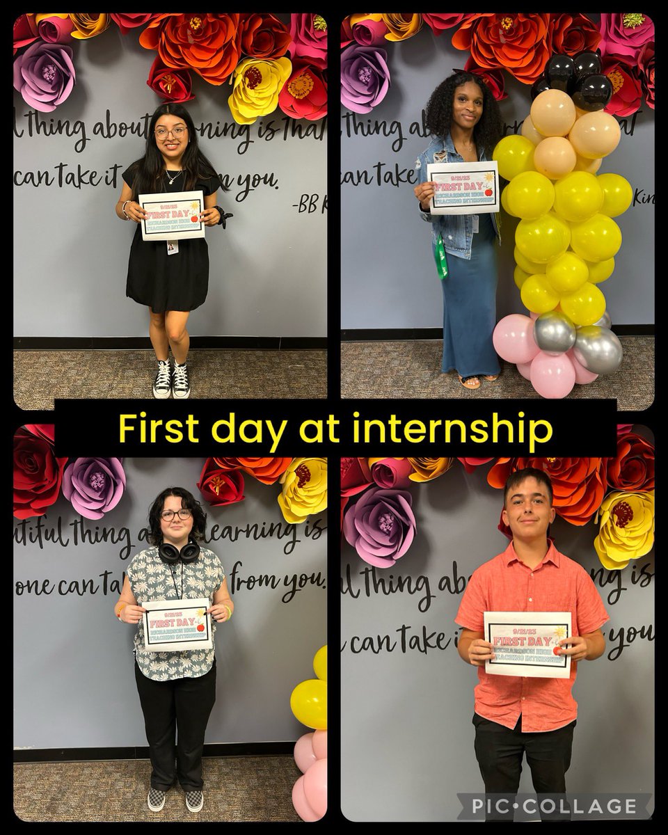 reese_teach's tweet photo. #latergram #rhsteachingintern 1st day at their elementary and/or junior high classroom internships!!! Excited to hear about all their learn & experience this school year! Post 1 https://t.co/c11W26XQdR