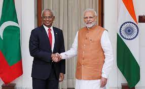 (6/8) In 2019 Ibrahim Solih has defeated Abdulla Yameen. Solih has Prioritized India first Policy to avoid Maldives falling into debt trap. Indian PM Attended his swearing in ceremony and extended his support to Maldives without any hidden motive. #geopolitics #MaldivesElections