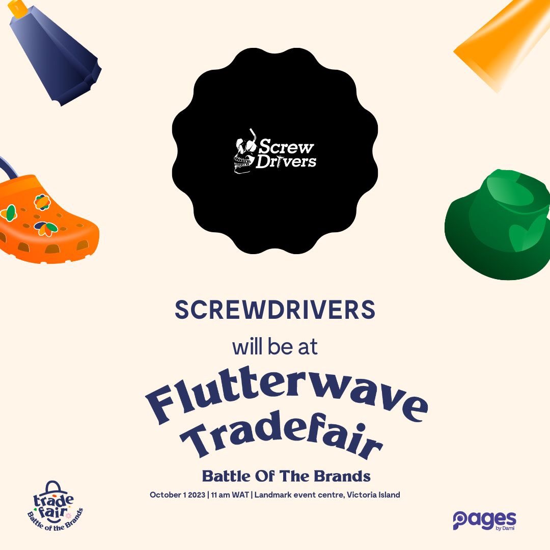 screwdriversng's tweet photo. Red Bull gives you wings, Screwdrivers makes you free! 

Spot our stand (the second year in a row) and get a pouch or two at The Flutterwave Trade Fair, this Sunday in Lagos. 

#screwdriversng #getscrewed #flutterwavetradefair https://t.co/qzIeBSkevH