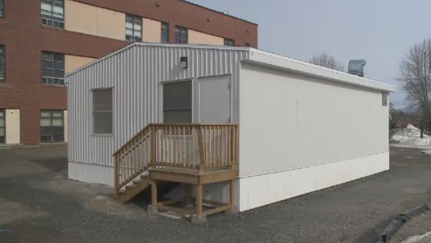 This is what 1 Billion $$ in surplus looks like in New Brunswick! Shortage of classroom space puts students in portables! #HIGGSSHOULDGO @DavidCCoon @susanholt