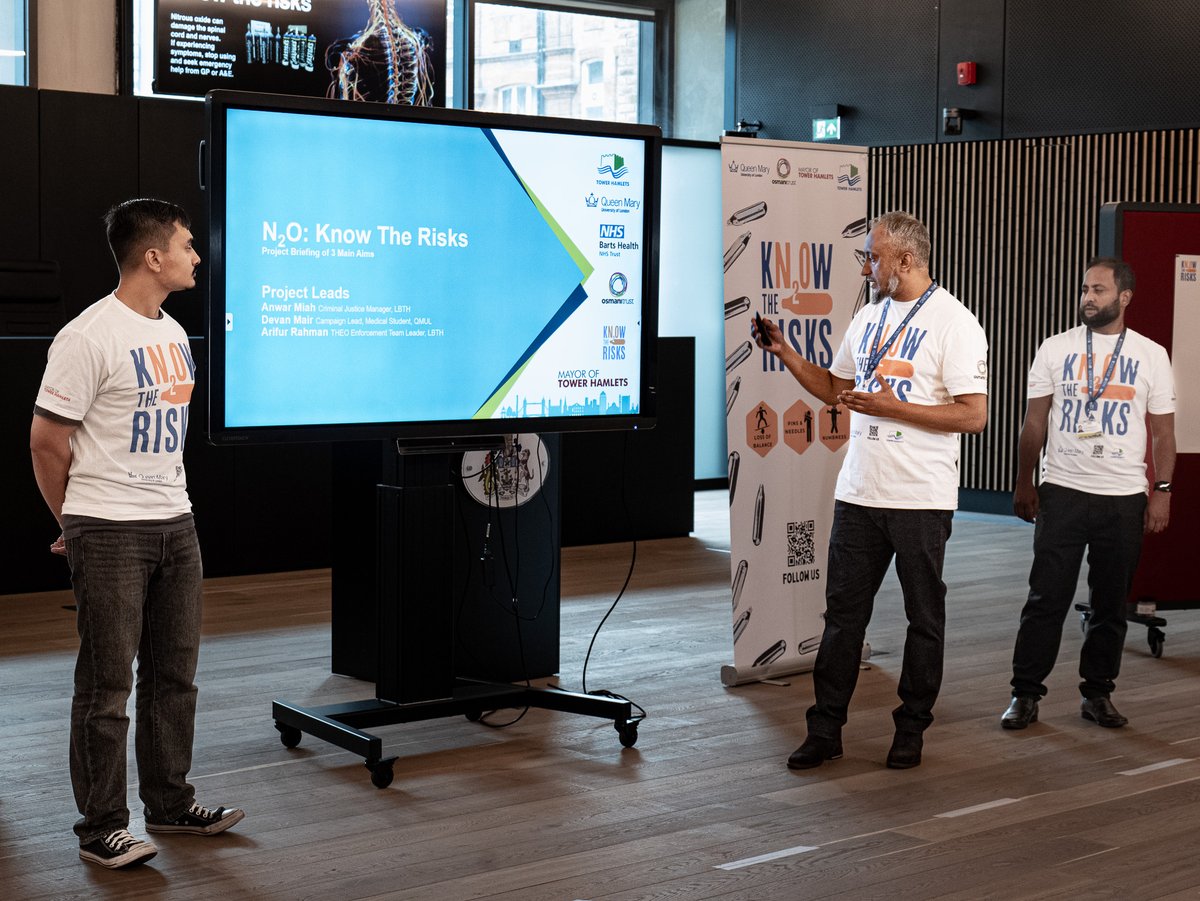 Good to formally launch a pioneering campaign to tackle the dangers of nitrous oxide at the Town Hall today. 

I hope our programme - co-produced with <a href="/QMUL/">Queen Mary University of London</a>, <a href="/NHSBartsHealth/">Barts Health</a>, and <a href="/OsmaniTrust/">Osmani Trust</a> - can educate young people on the detrimental effects this drug can have.