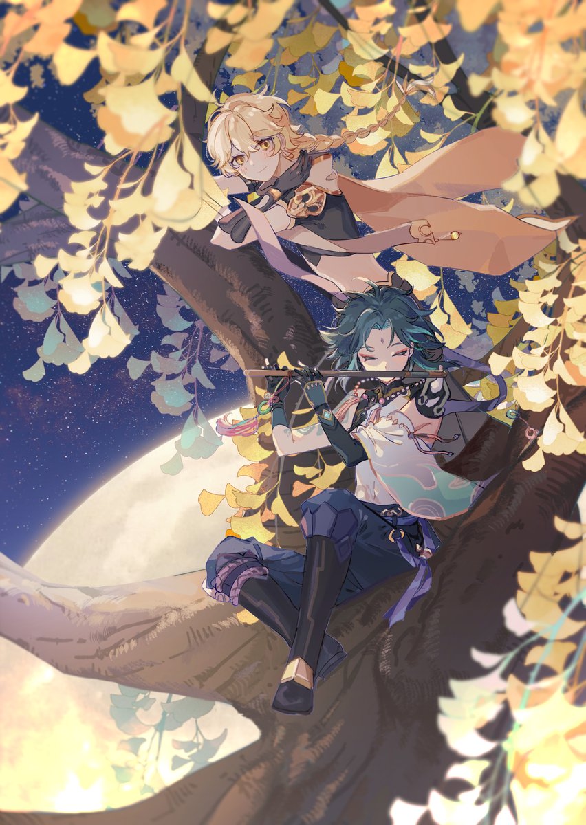 h7q7m's tweet photo. 中秋节快乐耶🥮
#XiaoAether #魈空 https://t.co/CJYmvPMk8M