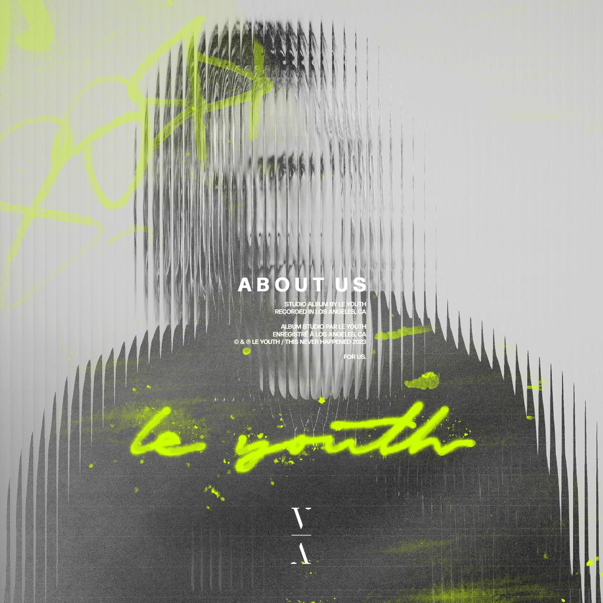 Tomorrow, @leyouth releases his latest album, 'About Us'. Pre save the record and be amongst the first to listen tomorrow when it's live. Pre Save: thisneverhappened.ffm.to/abus