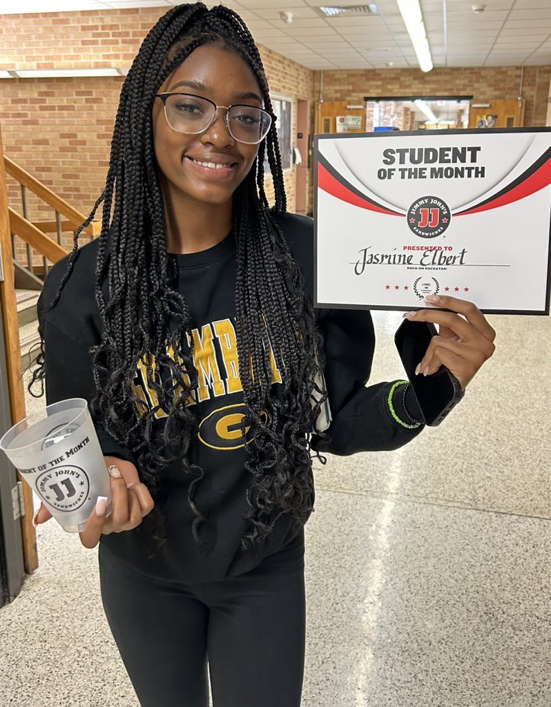 SSHSspartans1's tweet photo. Congrats to our @jimmyjohns Students of the Month. Students were chosen by their guidance admin for having a great September. Thanks to our community partner Jimmy Johns. Congrats to Samiyah, Zkhari, Jasmin and Hope. https://t.co/z6lA0qoEmH