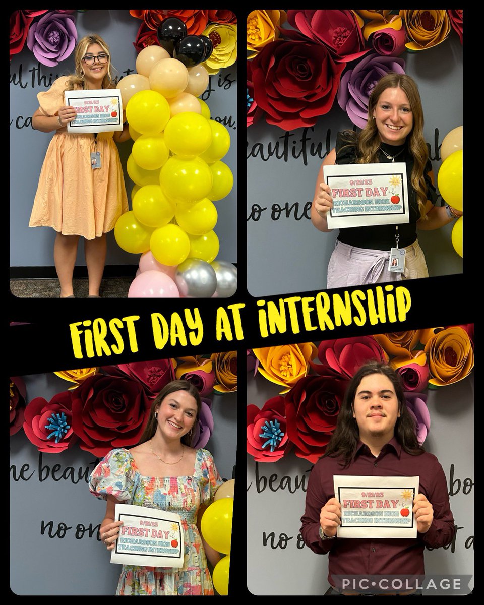 reese_teach's tweet photo. #latergram #rhsteachingintern 1st day at their elementary and/or junior high classroom internships!!! Excited to hear about all their learn & experience this school year! Post #2 https://t.co/bEVhtL5ewQ