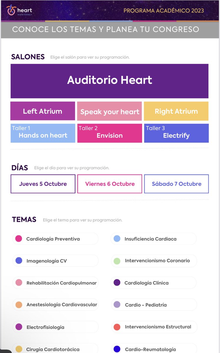 almasthela's tweet photo. 1er Congreso Heart Monterrey 2023 🇲🇽 … Un MUST ‼️👌🏻
Programa de Lujo 🔥 
Toda la info la consigues en https://t.co/Z4UqZERUac https://t.co/l2LUSoYZQn