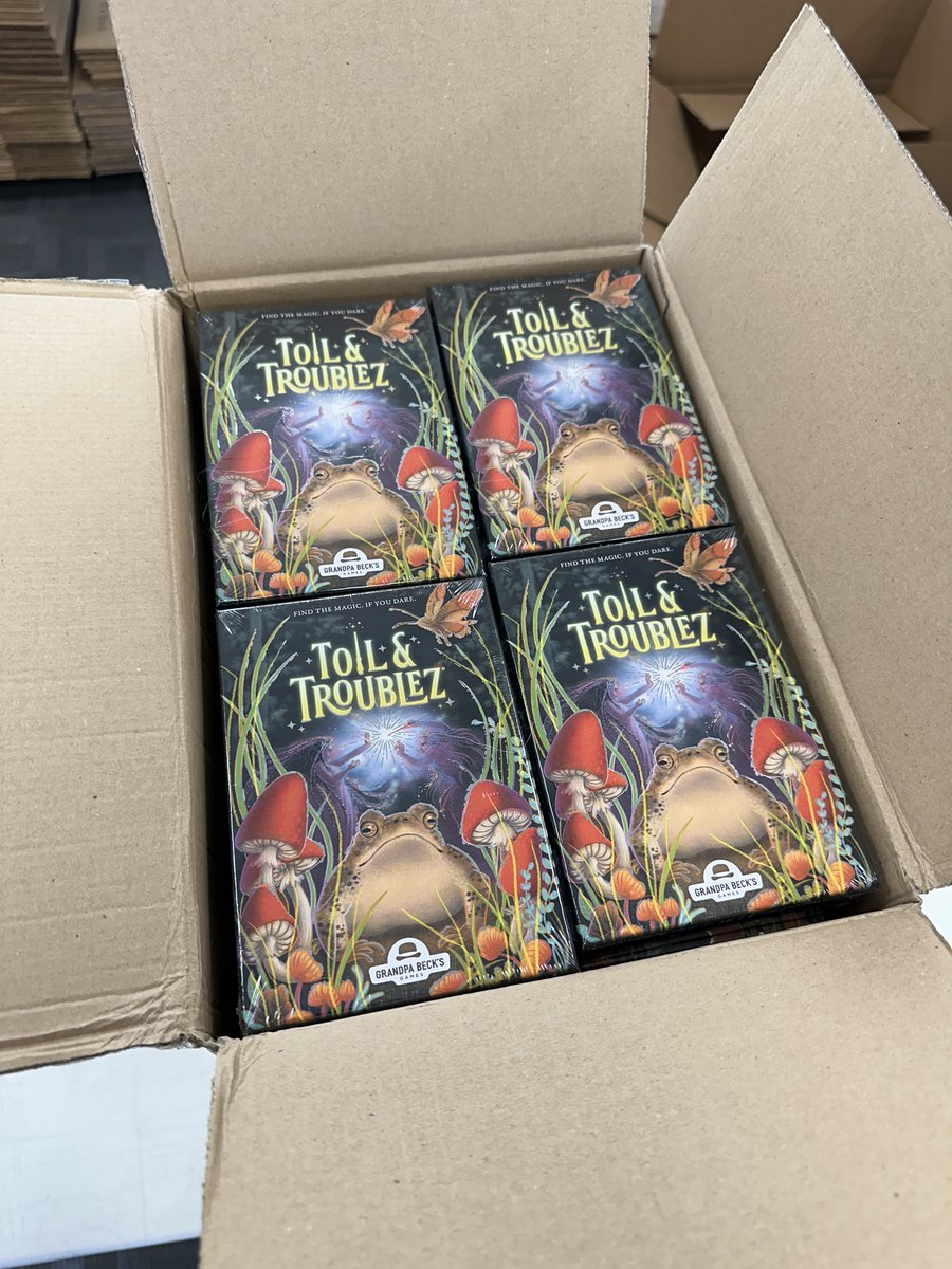 toystoredavid's tweet photo. Grandpa Beck's newest game just arrived! Preorders for Toil &amp; Troublez will start shipping out today. Free shipping will last a few more days, after that it will be back to orders above $59 for free shipping.

https://t.co/jUqX9Tkn6M

@GrandpaBecks @RBToyStore #tabletopgames https://t.co/RT5GZWgj5n