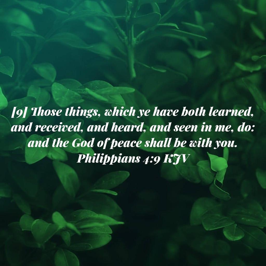 AmyMilimaki's tweet photo. Philippians 4:9 KJV
[9] Those things, which ye have both learned, and received, and heard, and seen in me, do: and the God of peace shall be with you.

https://t.co/ZaPENg5b9I https://t.co/YWXn2GvLRv