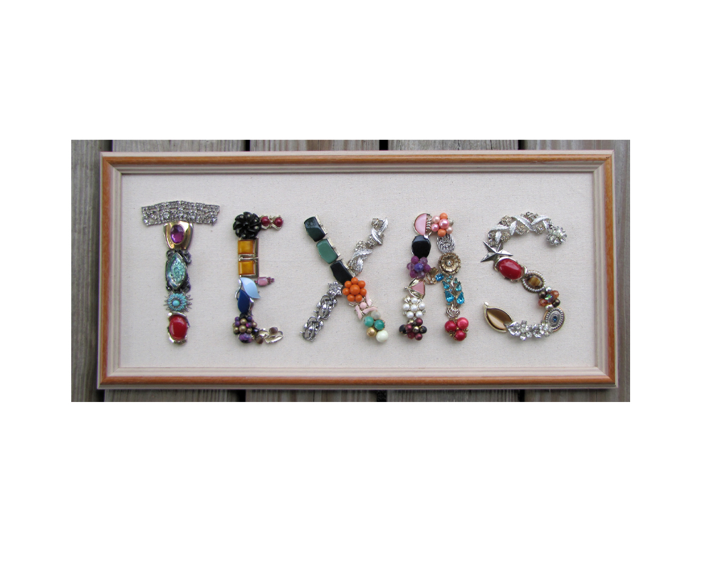 Carolyn40679267's tweet image. Framed Jewelry Art Sign 'Texas' Vintage jewelry OOAK Repurposed #VintageJewelry #TexasSign #HomeDecor #Unique #OOAK #Handcrafted bartlettpairart.com/product/framed… via @jimmiesart