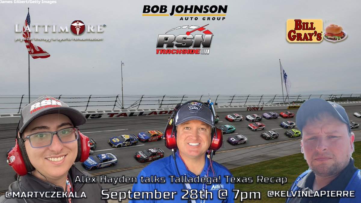 MartyCzekala's tweet image. Tonight on @RsnTrackside 
- @TheAlexHayden recaps Texas and talks Talladega
- Who can recover from a tough race?
- Best non-playoff drivers
- Power Rankings and Good, Bad, Ugly

Live at 7 on @ROCSportsNet Facebook!!

Sponsored by @BobJohnsonAuto, @LattimorePT, and @BillGrays