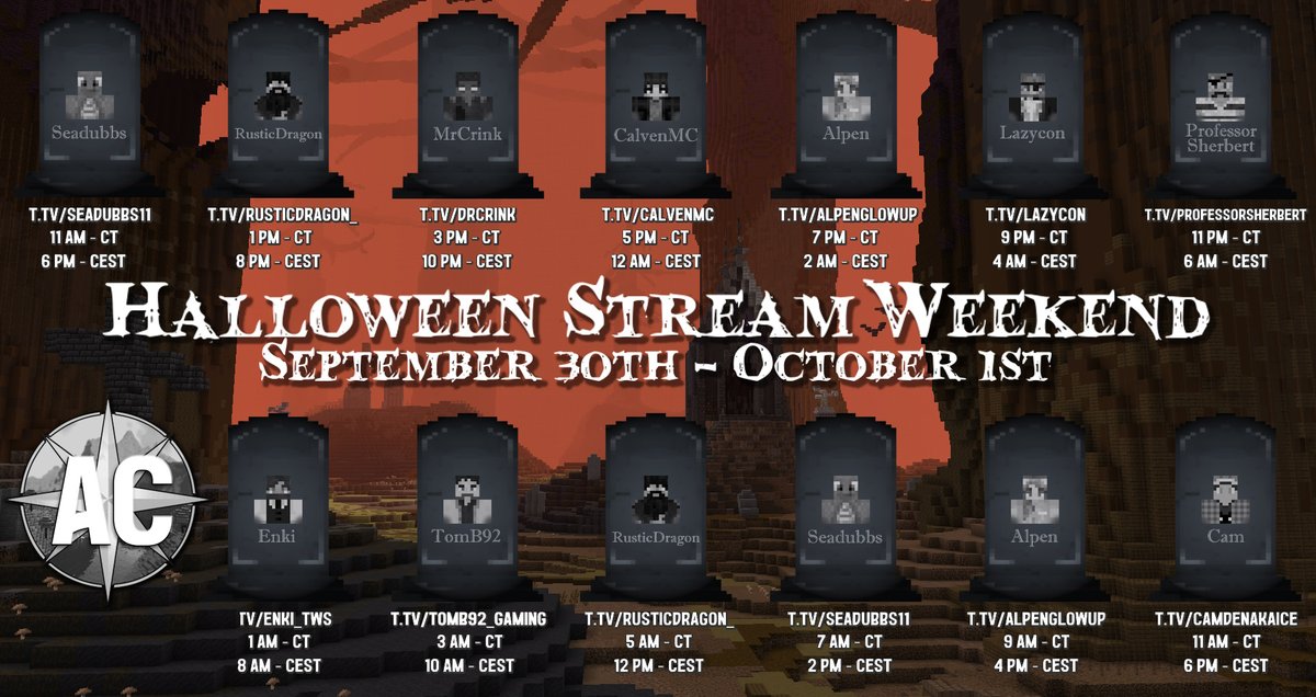 The AutoCrafters are going to be live for a whole 26 hours! Join them in this spooky scary event! 🎃