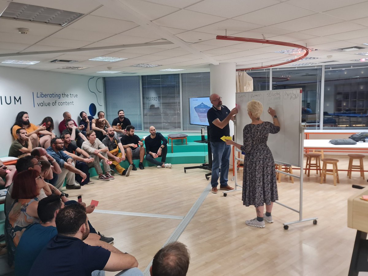 Mini iceberg model workshop! <a href="/dianamontalion/">Diana Montalion 🌻 @diana@hachyderm.io</a> <a href="/DDDGreece/">DDD Greece</a>