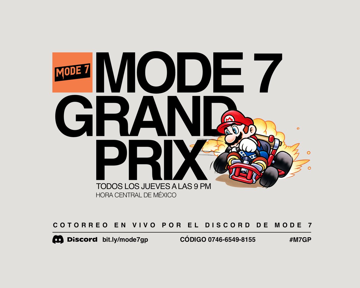 Mode7gg's tweet photo. Raza, hoy celebraremos la edición #200 del #M7GP 🥳🍾

Si no le han caído, la neta dense una oportunidad de participar en el mejor torneo de Mario Kart 8 del Internet. 😏

All are welcome!

🎙️Discord: https://t.co/MbtXaG3YNG https://t.co/B2B3rO4q2w