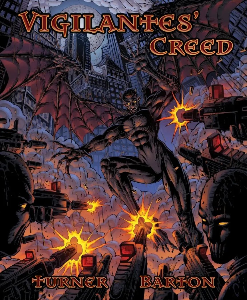 Character Introduction: Dreadnight

-Human by day ->gargoyle by night

- Is bound to an divine grimoire 

- Can transform any part of his body to stone at will (can really come in handy)

- Has the ability to fly (monstrous wings and all)

- Claws are retractable but deadly

-