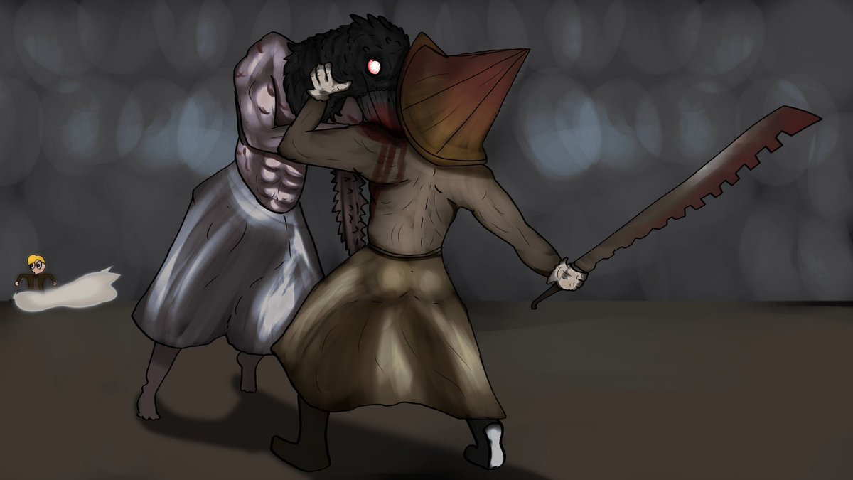 Two terryfing presences entered the room