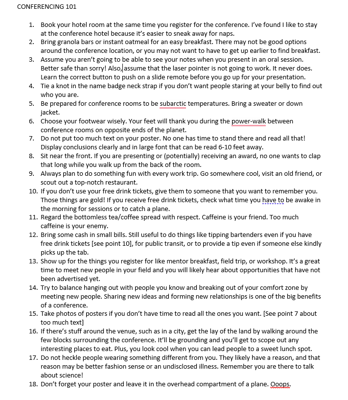 Folks, it's that time of year again - #ConferenceSeason is upon us! Our @wildlifeDZeco has been to a #conference or twenty & came up with a handy list of super helpful tips to get you through in one piece! Avoid that #stress & spend more time enjoying the conference #experience!