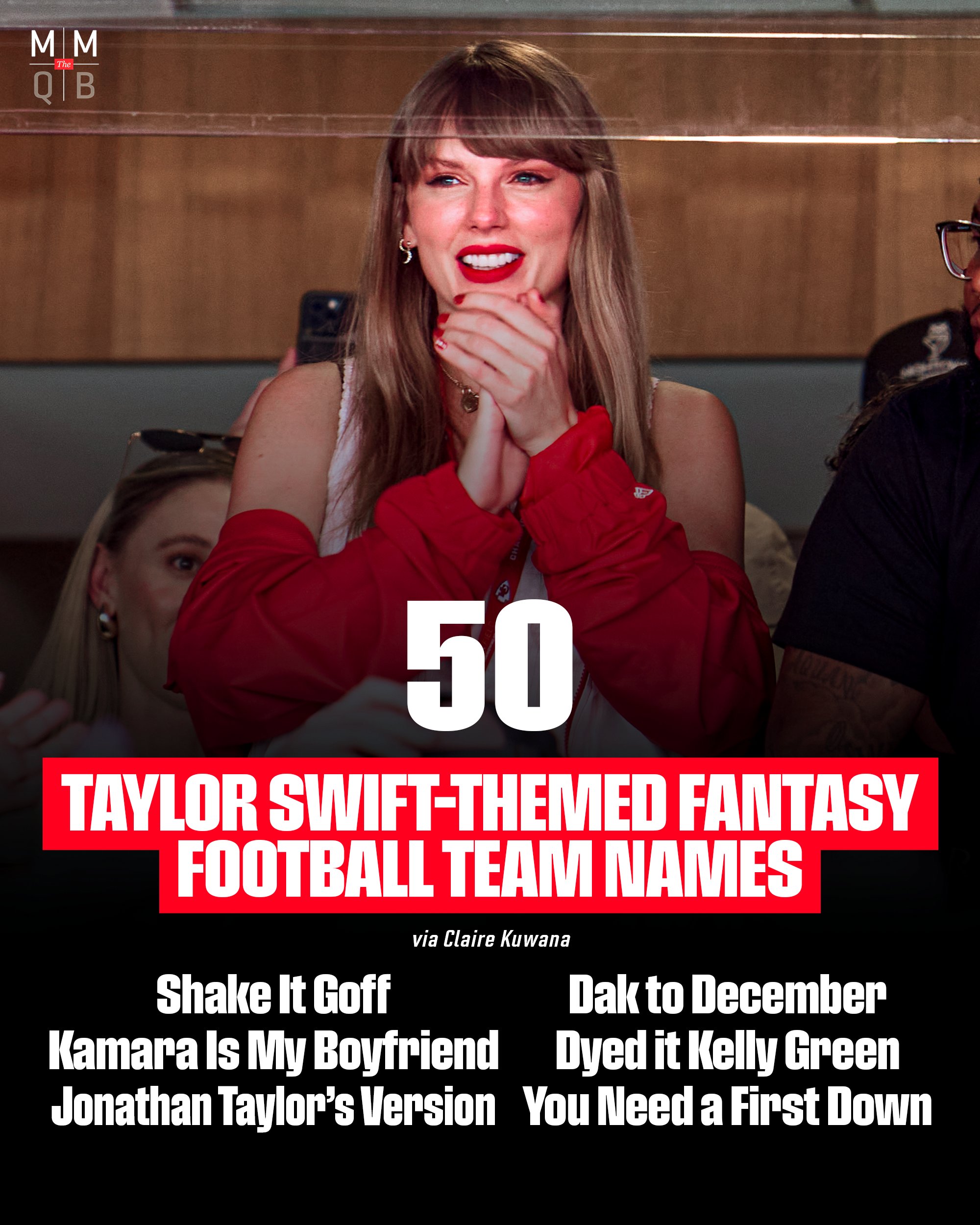 The MMQB on X: “Swifties and fantasy football players unite 🤝 50 