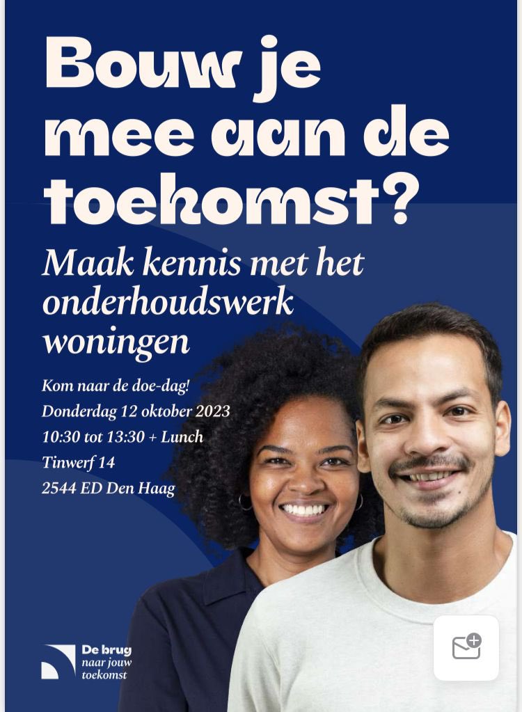 Check! Bouw mee aan je toekomst! RT <a href="/GemeenteDenHaag/">Gemeente Den Haag</a> @POL_Berestein <a href="/POL_Zuiderpark/">Politie Basisteam Zuiderpark</a> <a href="/staedion/">Staedion</a> <a href="/haagwonen/">Haag Wonen</a> <a href="/hofwonen/">Hof Wonen</a> <a href="/rocmondriaan/">ROC Mondriaan</a> #Bouwers #NPZW <a href="/chrisschaapman/">Chris Schaapman</a> <a href="/SuOzdemir/">Sultan Özdemir</a> <a href="/ME_I_ON/">Stichting MEION</a> <a href="/WijHebbenTalent/">Stichting Talentontwikkeling</a> <a href="/wijkz_welzijn/">Wijkz</a>